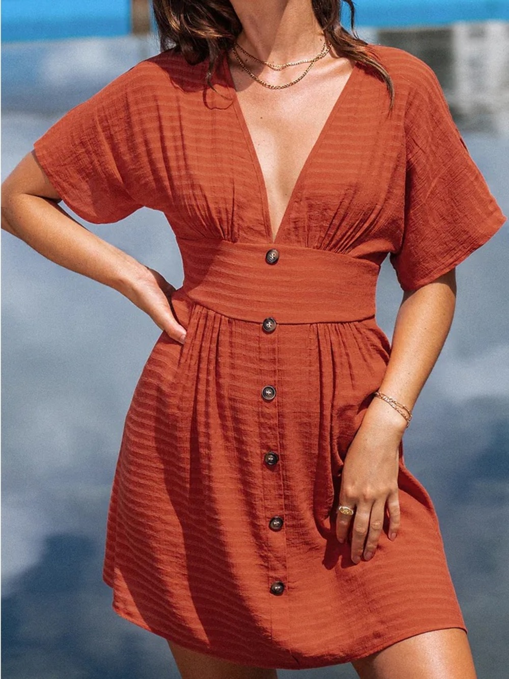Cupshe Red Mini Dress (XL)